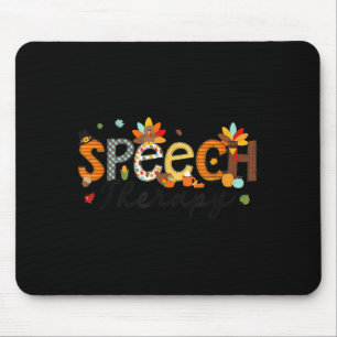 Thanksgiving Speech Therapy Thankful Slp Turkey Sp Mouse Pad