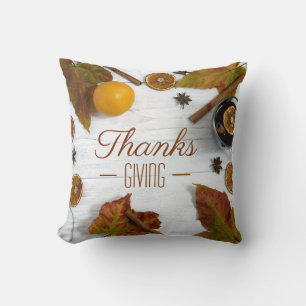 Thanksgiving Spices Throw Pillow