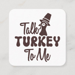 Thanksgiving  square business card