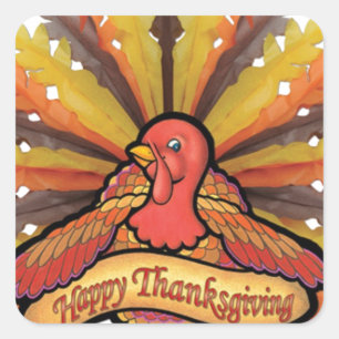 Thanksgiving Square Sticker