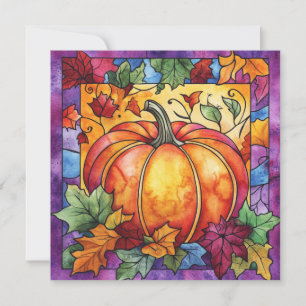 Thanksgiving Stained Glass Card