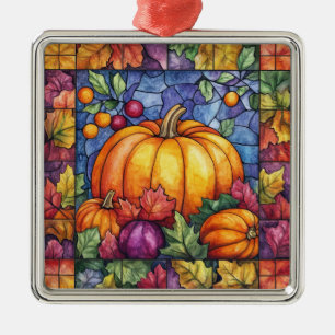 Thanksgiving Stained Glass Ornament