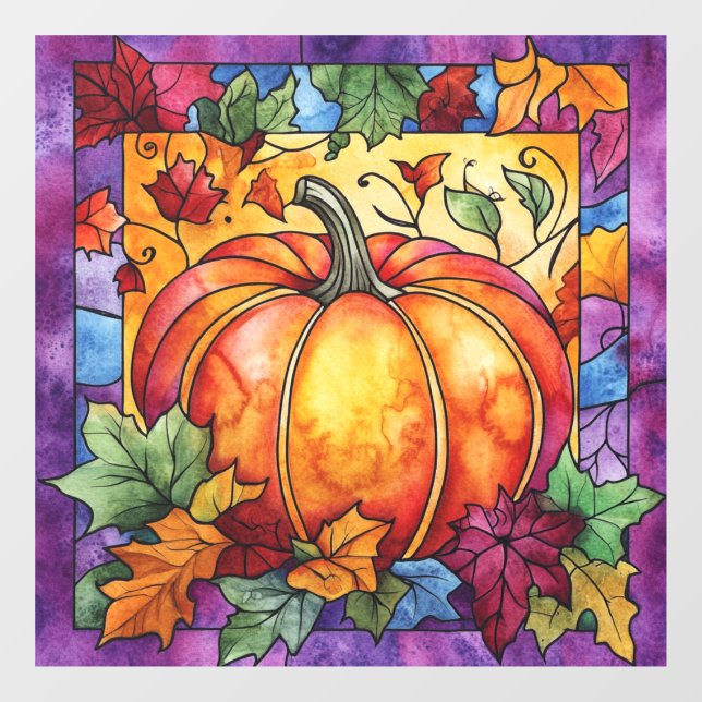 Thanksgiving Stained Glass Window Cling (Sheet)