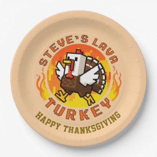 Thanksgiving Steve's Lava Turkey Plate