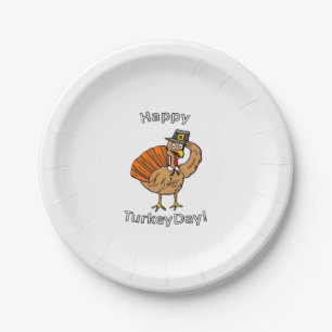 Thanksgiving (Style 2) Classic T-Shirt Paper Plate