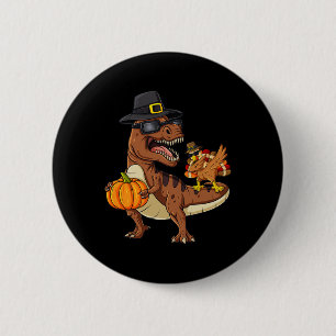 Thanksgiving T Rex Dabbing Turkey Fun Boys Girls K 6 Cm Round Badge