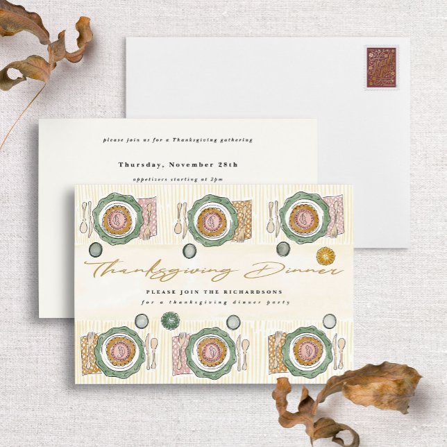 Thanksgiving Table Setting Illustrated Invite (Creator Uploaded)