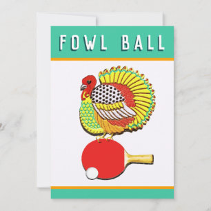 Thanksgiving Table Tennis Invitations