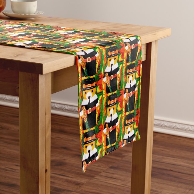 THANKSGIVING,TEDDY BEAR     SHORT TABLE RUNNER (In Situ)