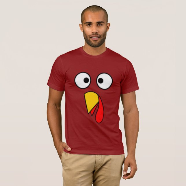 Thanksgiving Tees Funny | Turkey Face Gift T-Shirt (Front Full)