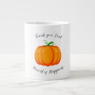 Thanksgiving,Thank you God , Harvest of Happiness  Large Coffee Mug