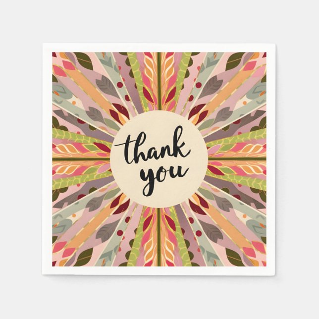 thanksgiving thank you  napkin (Front)