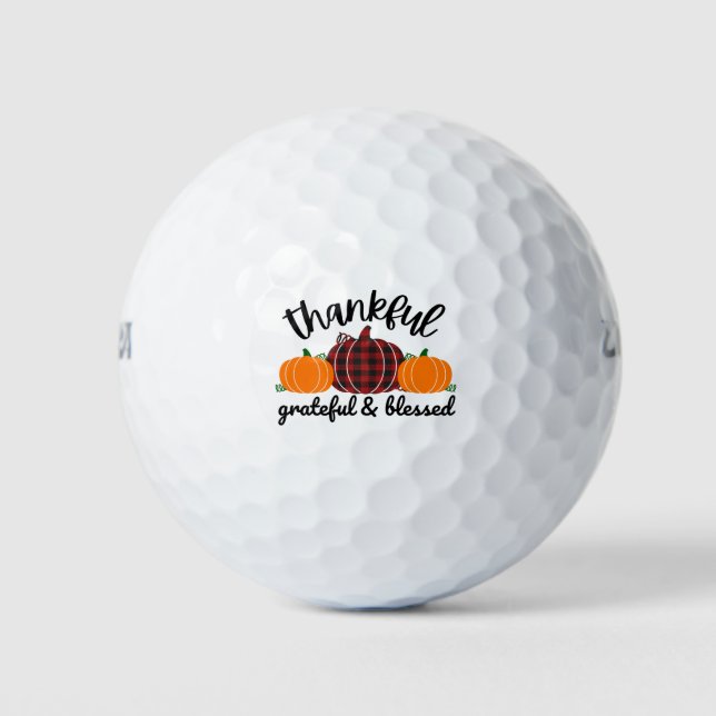 Thanksgiving Thankful Golf Balls (Front)