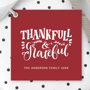 Thanksgiving Thankful & Grateful Fall Harvest Favour Tags