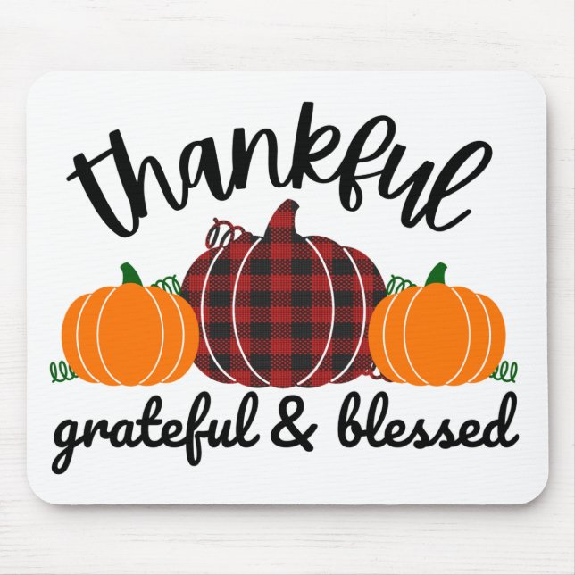 Thanksgiving Thankful Mouse Pad (Front)