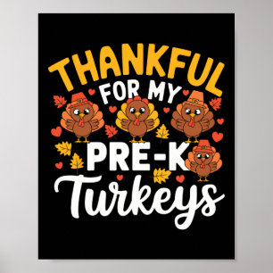 Thanksgiving Thankful My Pre-k Turkeys Pre K Teach Poster