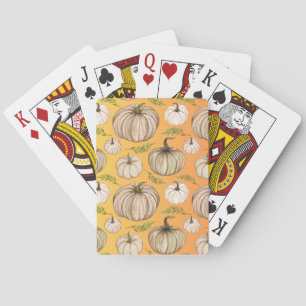 Thanksgiving thankful pumpkin patch fall pumpkins playing cards