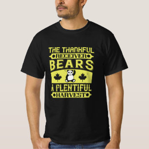 Thanksgiving - Thankful Receiver Bears Harvest T-Shirt