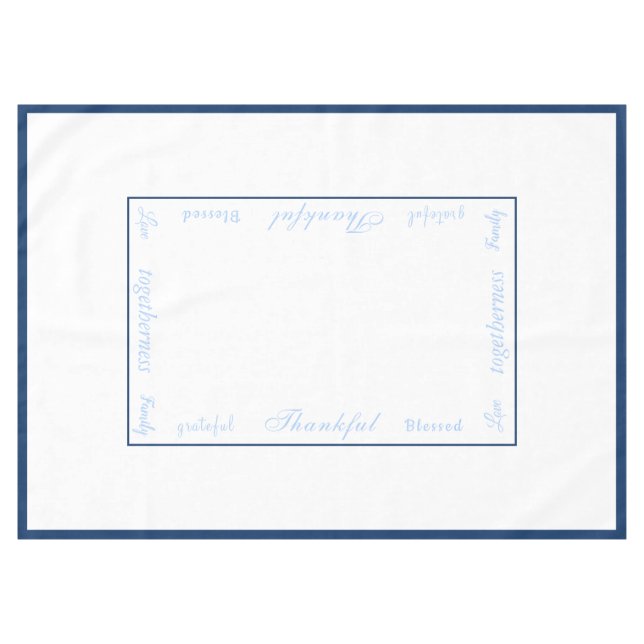Thanksgiving Thankful Tablecloth (Front (Horizontal))