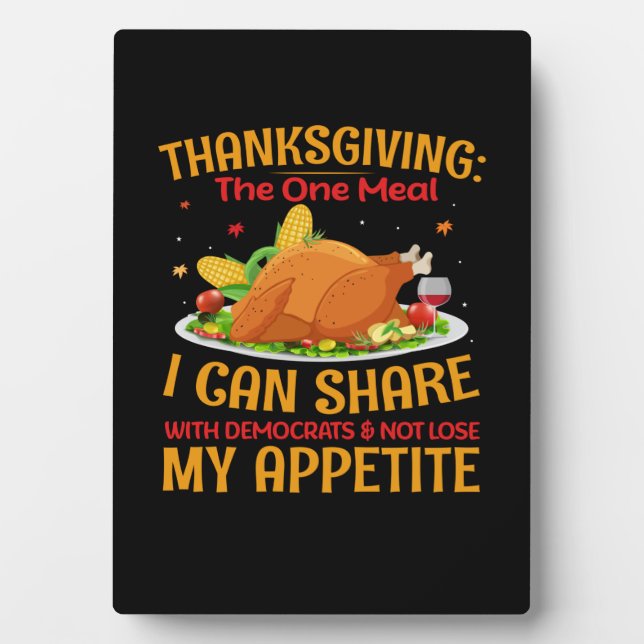 Thanksgiving The One Meal Plaque (Front)