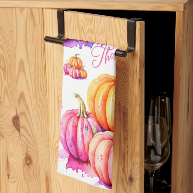 Thanksgiving-Themed Kitchen Towel (Thirds Fold)