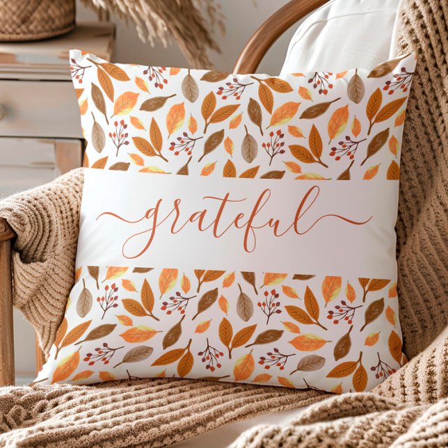 Thanksgiving Throw Pillow Gratefull Home Decor (Creator Uploaded)