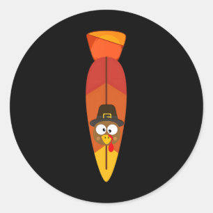 Thanksgiving Tie With Turkey For Family Dinner Mat Classic Round Sticker
