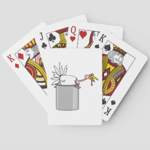 Thanksgiving Tired Turkey in Cooking Pot Humour  Playing Cards