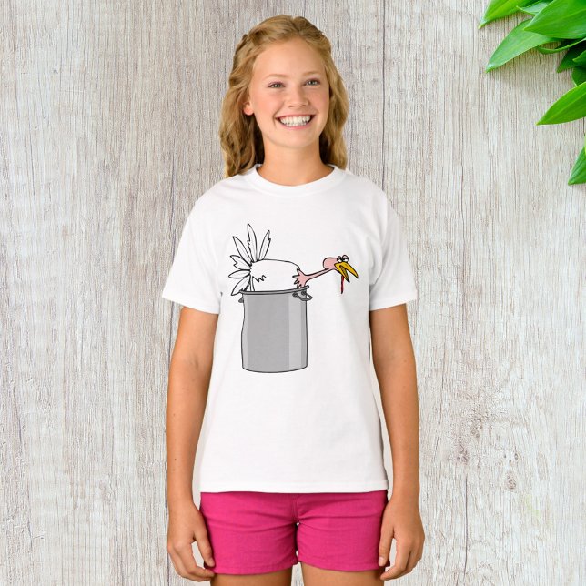 Thanksgiving Tired Turkey in Cooking Pot Humour  T-Shirt (Creator Uploaded)