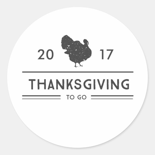 Thanksgiving To Go Food Stickers (Front)