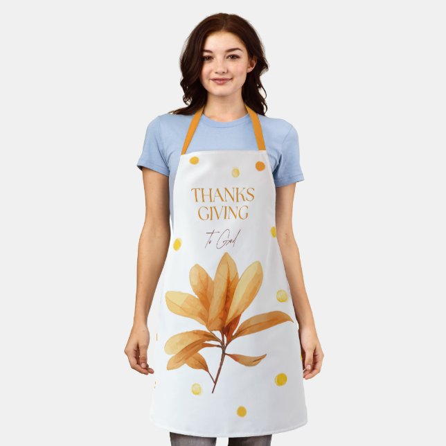 Thanksgiving To God Adult Apron (Worn)