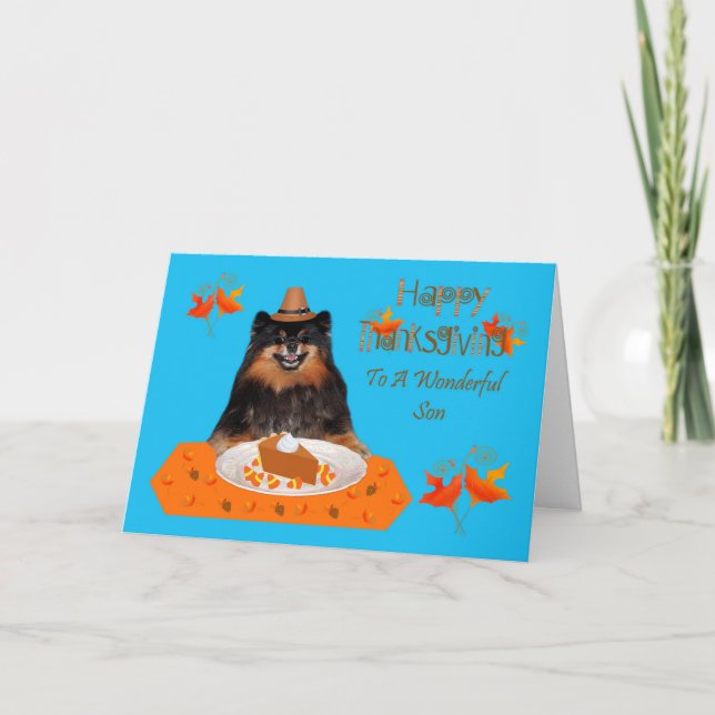 Thanksgiving To Son greeting card (Front)