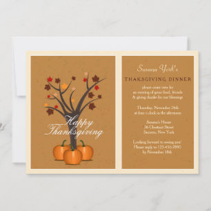 Thanksgiving Tree Invitation