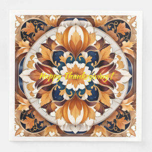 Thanksgiving Trendy Pumpkin Autumn Collection Napkin