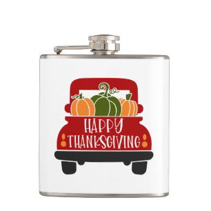 Thanksgiving Truck Hip Flask