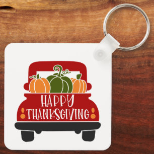 Thanksgiving Truck Key Ring
