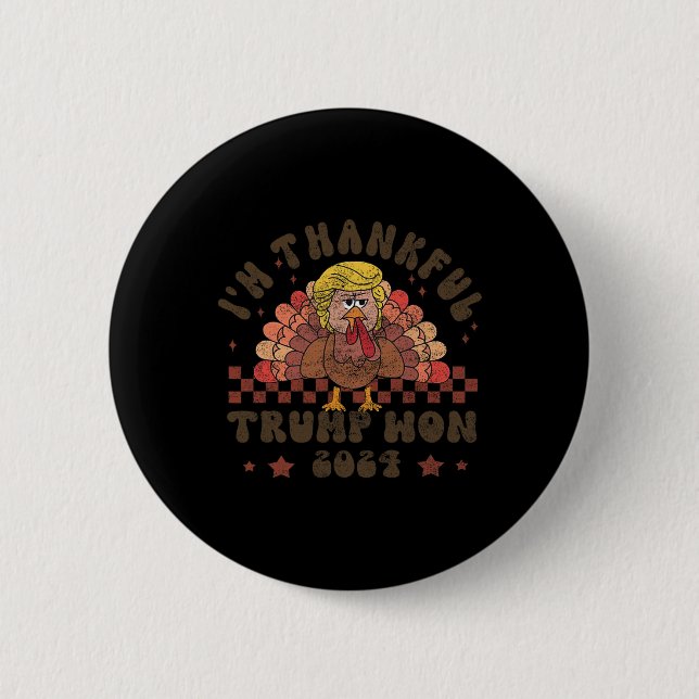 Thanksgiving Trump Make Thanksgiving Great Again F 6 Cm Round Badge (Front)