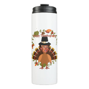 thanksgiving trump turkey thermal tumbler