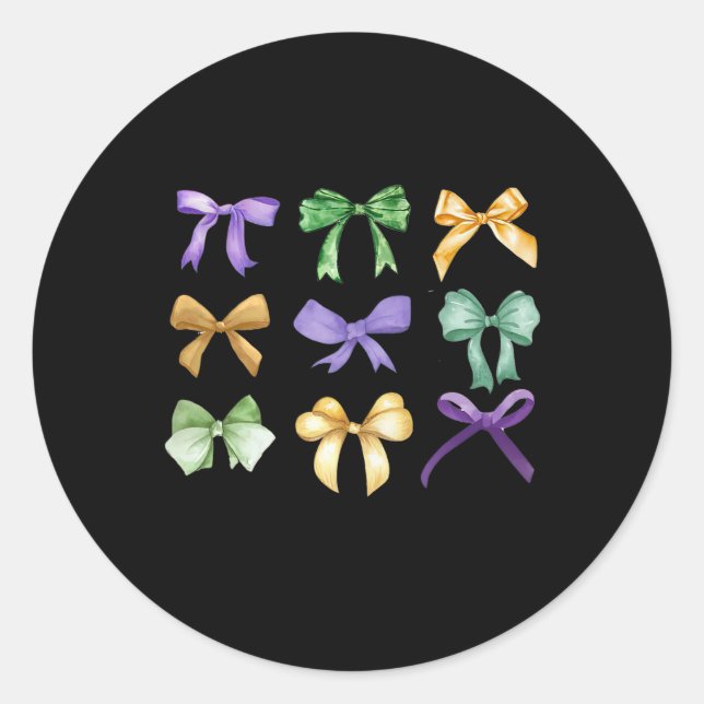 Thanksgiving Turkey American Football Retro Mardi  Classic Round Sticker (Front)