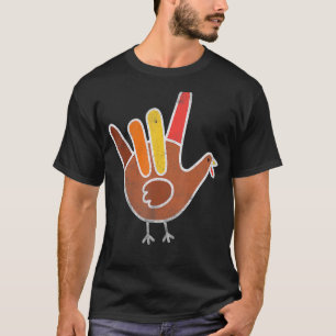 Thanksgiving Turkey American Sign Language I Love T-Shirt