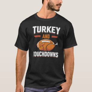 Thanksgiving Turkey and Touchdowns Football Men Bo T-Shirt