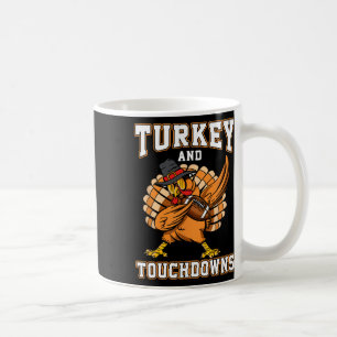 Thanksgiving Turkey And Touchdowns Football Men Ki Coffee Mug