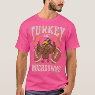 Thanksgiving Turkey And Touchdowns Football Men Ki T-Shirt