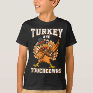 Thanksgiving Turkey And Touchdowns Football Men Ki T-Shirt