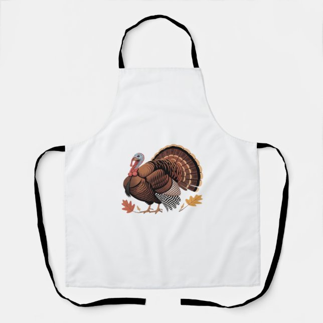 Thanksgiving Turkey – Autumn Holiday Classic Class Apron (Front)