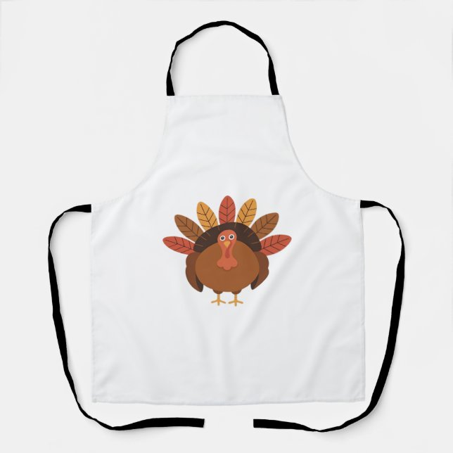 Thanksgiving Turkey – Autumn Holiday Classic Class Apron (Front)