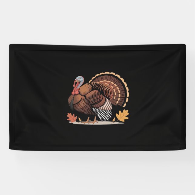 Thanksgiving Turkey – Autumn Holiday Classic Class Banner (Horizontal)