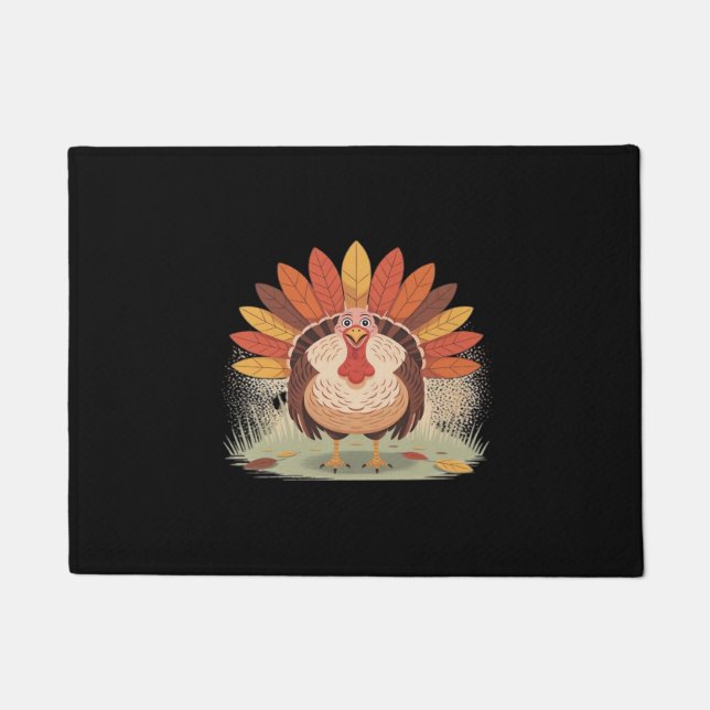 Thanksgiving Turkey – Autumn Holiday Classic Class Doormat (Front)