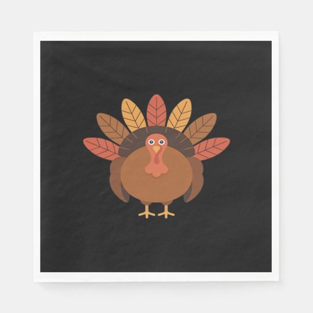 Thanksgiving Turkey – Autumn Holiday Classic Class Napkin (Front)