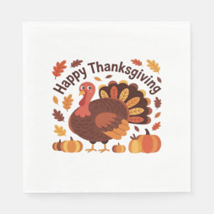 Thanksgiving Turkey – Autumn Holiday Classic Overs Napkin